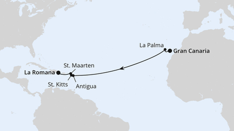 Von Gran Canaria in die Dominikanische Republik Von Gran Canaria in die Dominikanische Republik