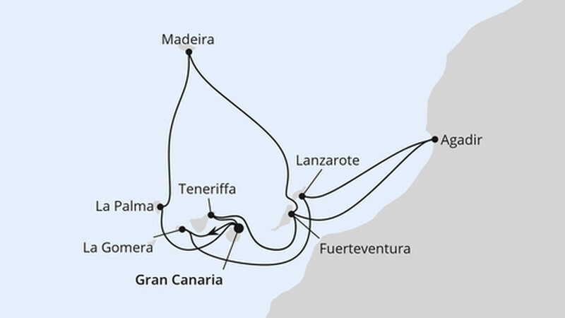 Große Kanaren-Reise mit Madeira & Marokko Große Kanaren-Reise mit Madeira & Marokko