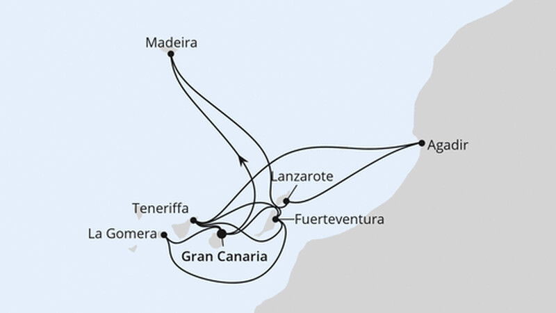 Große Kanaren-Reise mit Madeira & Marokko Große Kanaren-Reise mit Madeira & Marokko
