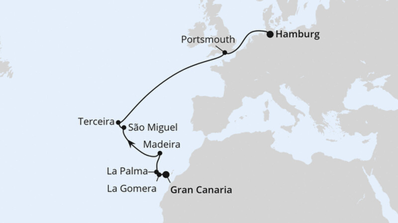 Von Gran Canaria über die Azoren nach Hamburg 1 Von Gran Canaria über die Azoren nach Hamburg 1
