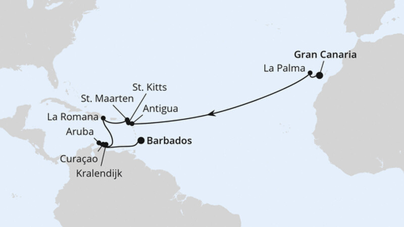 Von Gran Canaria nach Barbados Von Gran Canaria nach Barbados