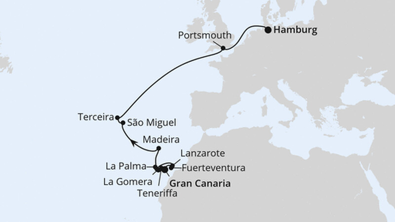 Von Gran Canaria über die Azoren nach Hamburg 2 Von Gran Canaria über die Azoren nach Hamburg 2