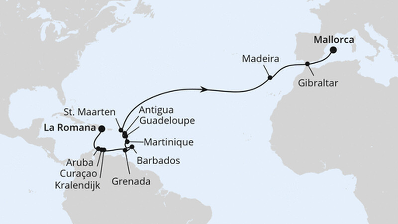 Von der Dom. Republik über Madeira nach Mallorca Von der Dom. Republik über Madeira nach Mallorca