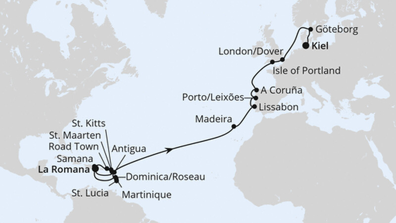 Von der Dominikanischen Republik nach Kiel 2 Von der Dominikanischen Republik nach Kiel 2