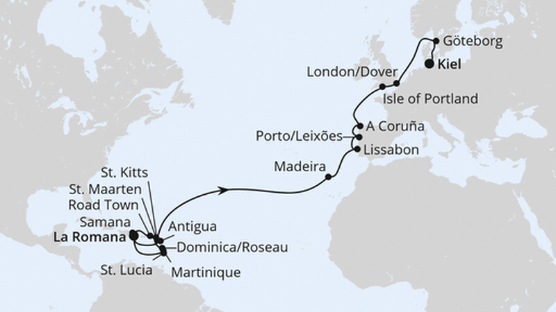 Von der Dominikanischen Republik nach Kiel 2 Von der Dominikanischen Republik nach Kiel 2