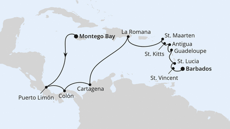Mittelamerika & Karibik ab Jamaika Mittelamerika & Karibik ab Jamaika