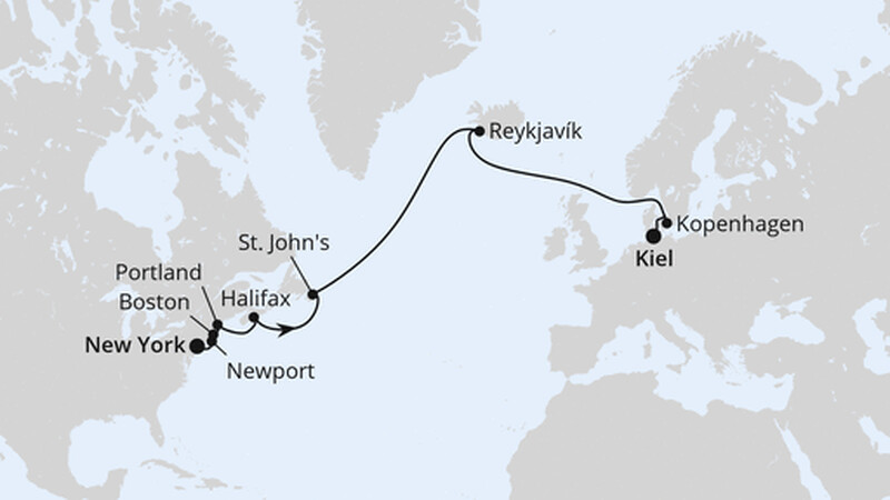 Von New York über Island nach Kiel Von New York über Island nach Kiel