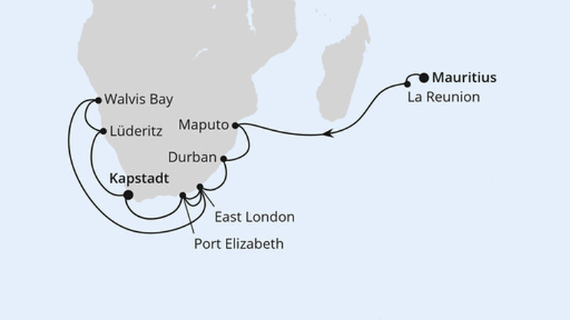 Südliches Afrika mit La Reunion ab Mauritius Südliches Afrika mit La Reunion ab Mauritius