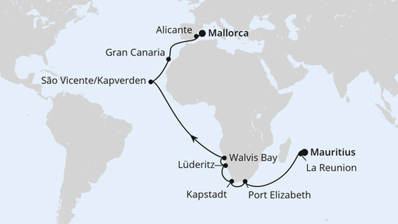 Von Mauritius über Afrika nach Mallorca Von Mauritius über Afrika nach Mallorca
