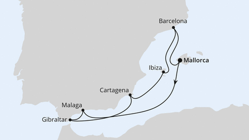 Mediterrane Schätze mit Gibraltar ab Mallorca Mediterrane Schätze mit Gibraltar ab Mallorca