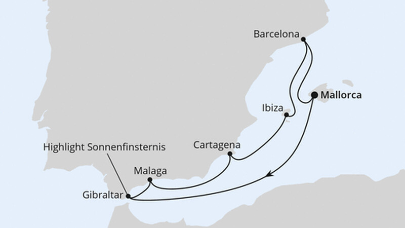 Sonnenfinsternis im Mittelmeer ab Mallorca Sonnenfinsternis im Mittelmeer ab Mallorca
