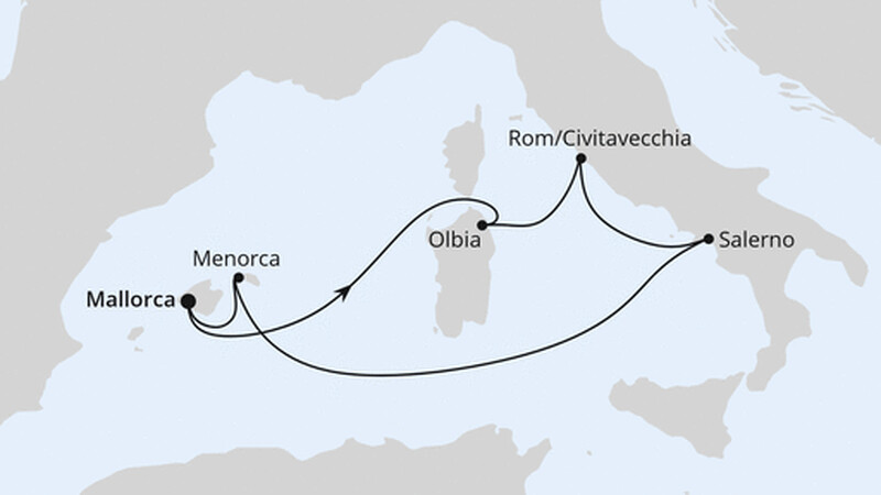 Italien & Balearen ab Mallorca Italien & Balearen ab Mallorca