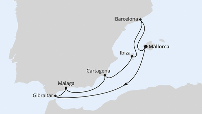 Mediterrane Schätze mit Gibraltar ab Mallorca Mediterrane Schätze mit Gibraltar ab Mallorca