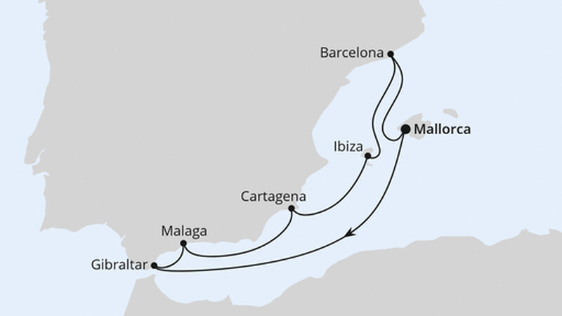 Mediterrane Schätze mit Gibraltar ab Mallorca Mediterrane Schätze mit Gibraltar ab Mallorca