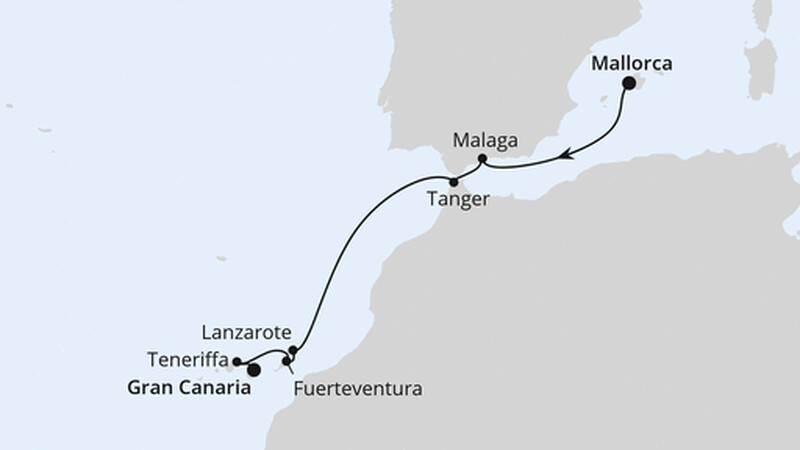 Spanische Atlantikküste & Kanaren ab Mallorca Spanische Atlantikküste & Kanaren ab Mallorca