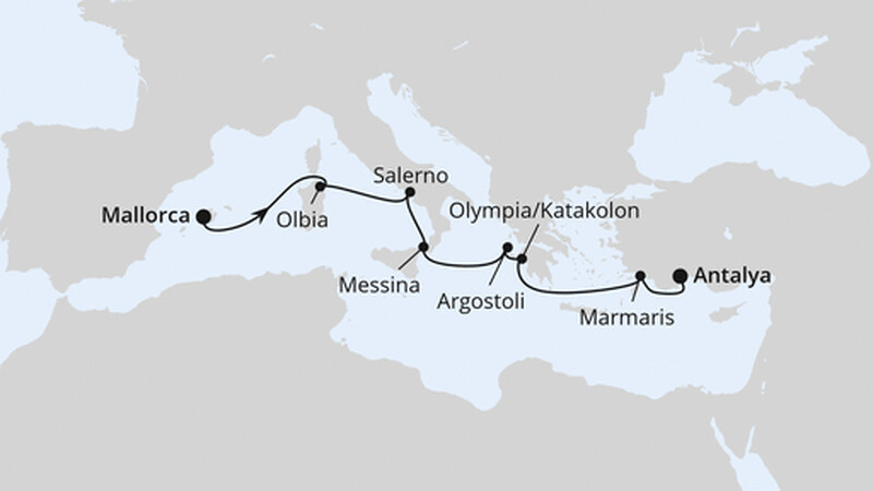 Italien, Griechenland & Türkei ab Mallorca Italien, Griechenland & Türkei ab Mallorca