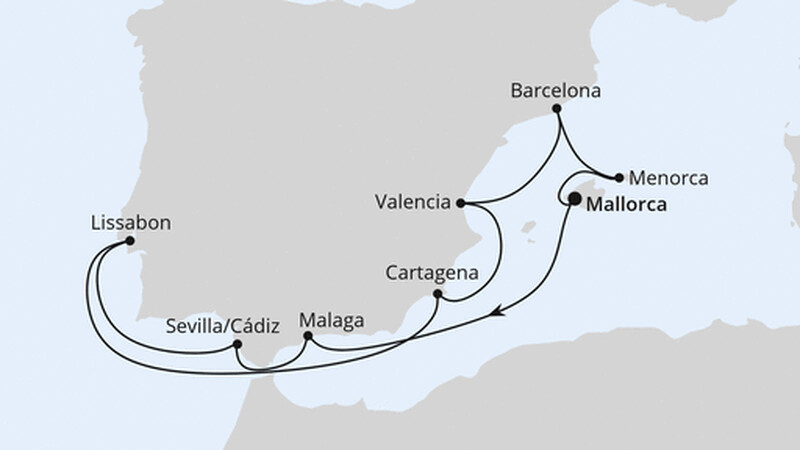 Spanien, Portugal & Balearen ab Mallorca Spanien, Portugal & Balearen ab Mallorca