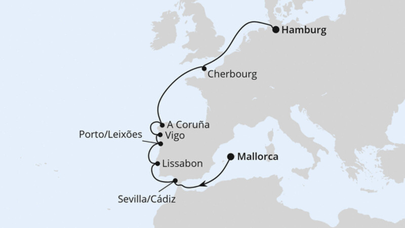 Von Mallorca über Portugal nach Hamburg Von Mallorca über Portugal nach Hamburg