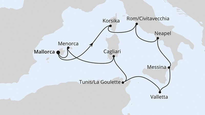 Italien & Mittelmeerinseln ab Mallorca Italien & Mittelmeerinseln ab Mallorca