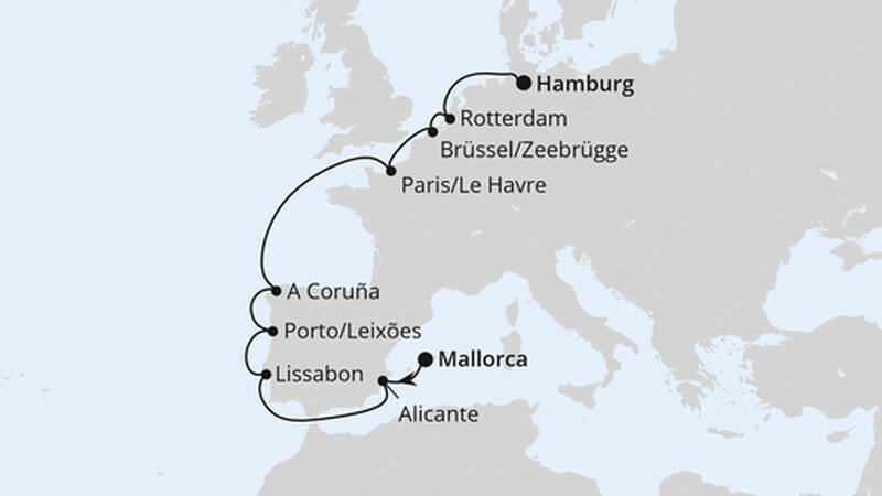 Von Mallorca über Portugal nach Hamburg Von Mallorca über Portugal nach Hamburg