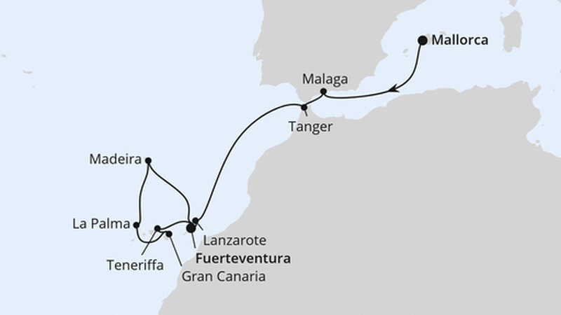 Andalusien, Madeira & Kanaren ab Mallorca Andalusien, Madeira & Kanaren ab Mallorca