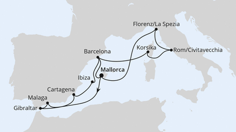 Große Mittelmeer-Reise ab Mallorca 2 Große Mittelmeer-Reise ab Mallorca 2