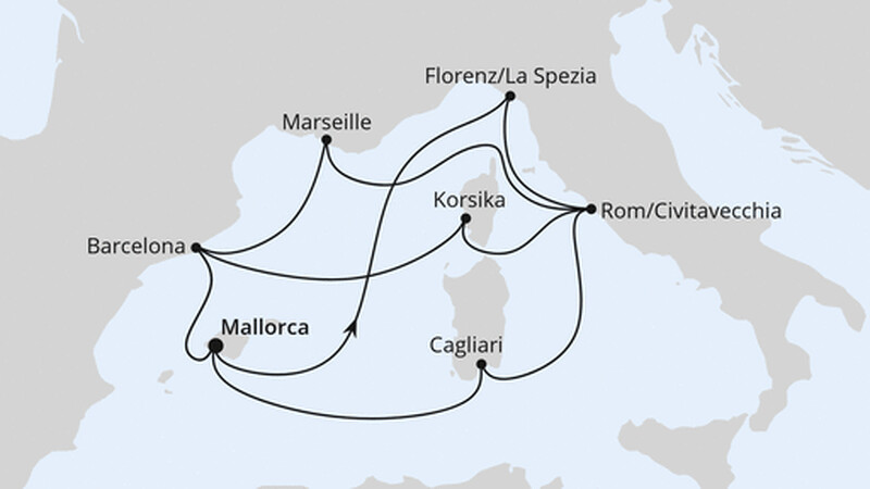Große Mittelmeer-Reise ab Mallorca 1 Große Mittelmeer-Reise ab Mallorca 1