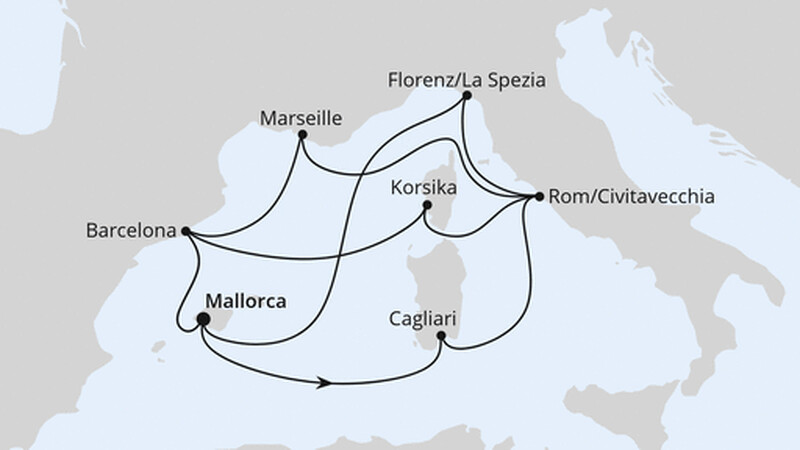 Große Mittelmeer-Reise ab Mallorca 1 Große Mittelmeer-Reise ab Mallorca 1