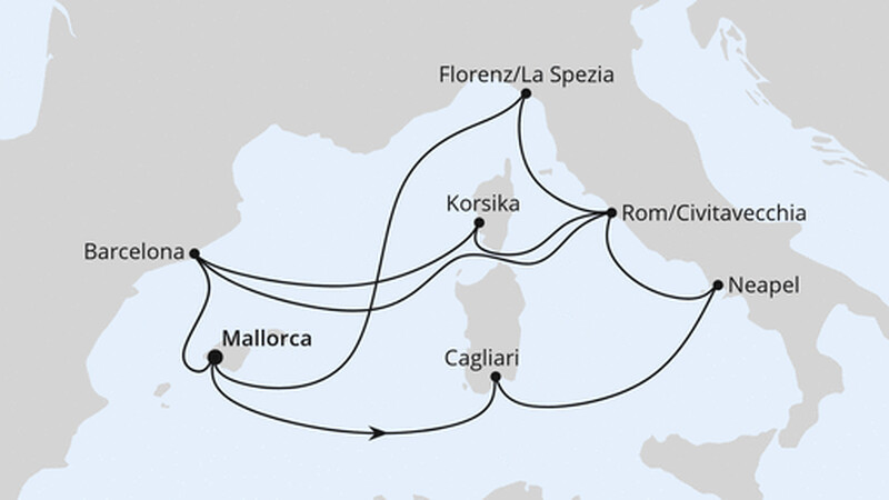 Große Mittelmeer-Reise ab Mallorca 1 Große Mittelmeer-Reise ab Mallorca 1
