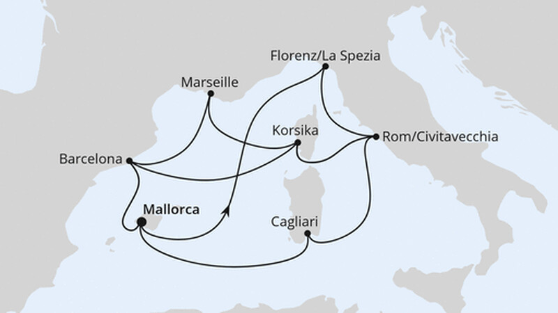 Große Mittelmeer-Reise ab Mallorca 1 Große Mittelmeer-Reise ab Mallorca 1