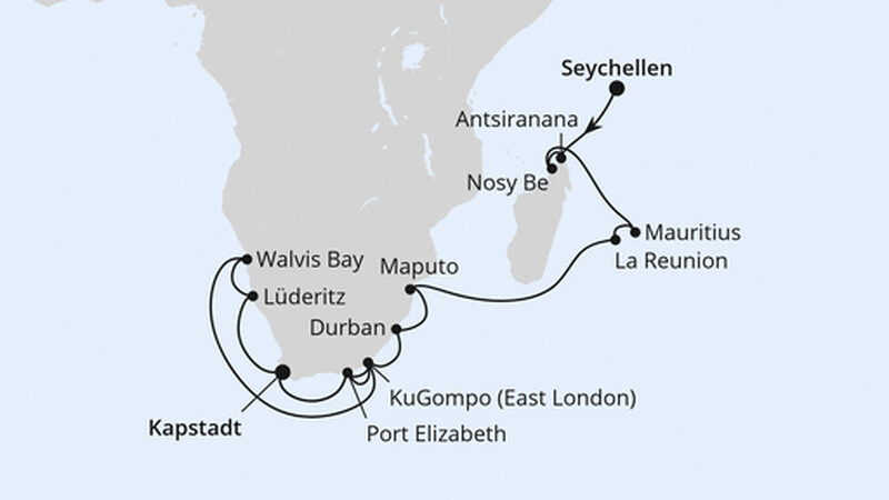 Seychellen, Mauritius, Südafrika & Namibia Seychellen, Mauritius, Südafrika & Namibia