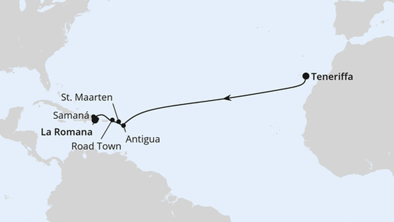 Von Teneriffa über Antigua in die Dom. Republik Von Teneriffa über Antigua in die Dom. Republik