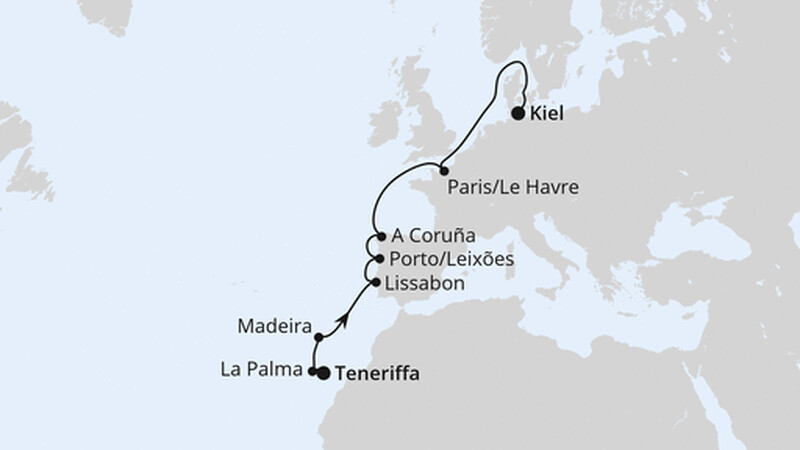 Europas Atlantikküste ab Teneriffa Europas Atlantikküste ab Teneriffa