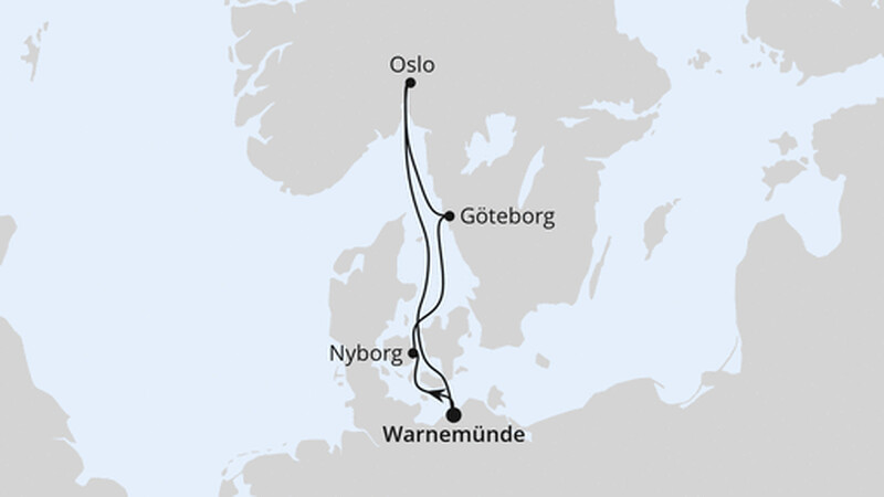 Kurzreise nach Skandinavien ab Warnemünde Kurzreise nach Skandinavien ab Warnemünde