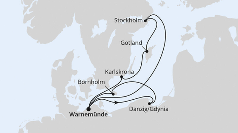 Schweden mit Danzig & Bornholm ab Warnemünde Schweden mit Danzig & Bornholm ab Warnemünde