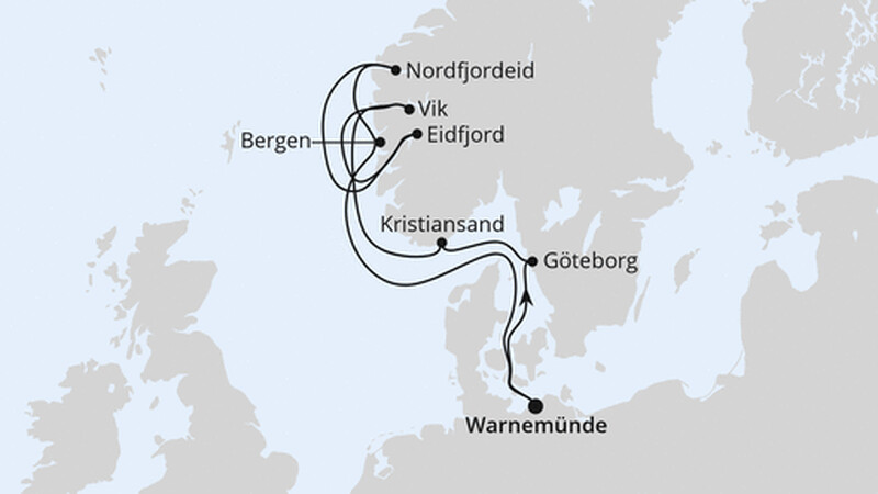 Norwegens Fjorde ab Warnemünde 2 Norwegens Fjorde ab Warnemünde 2